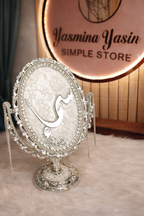 👑 مراية عروسة ملكية مطرزة